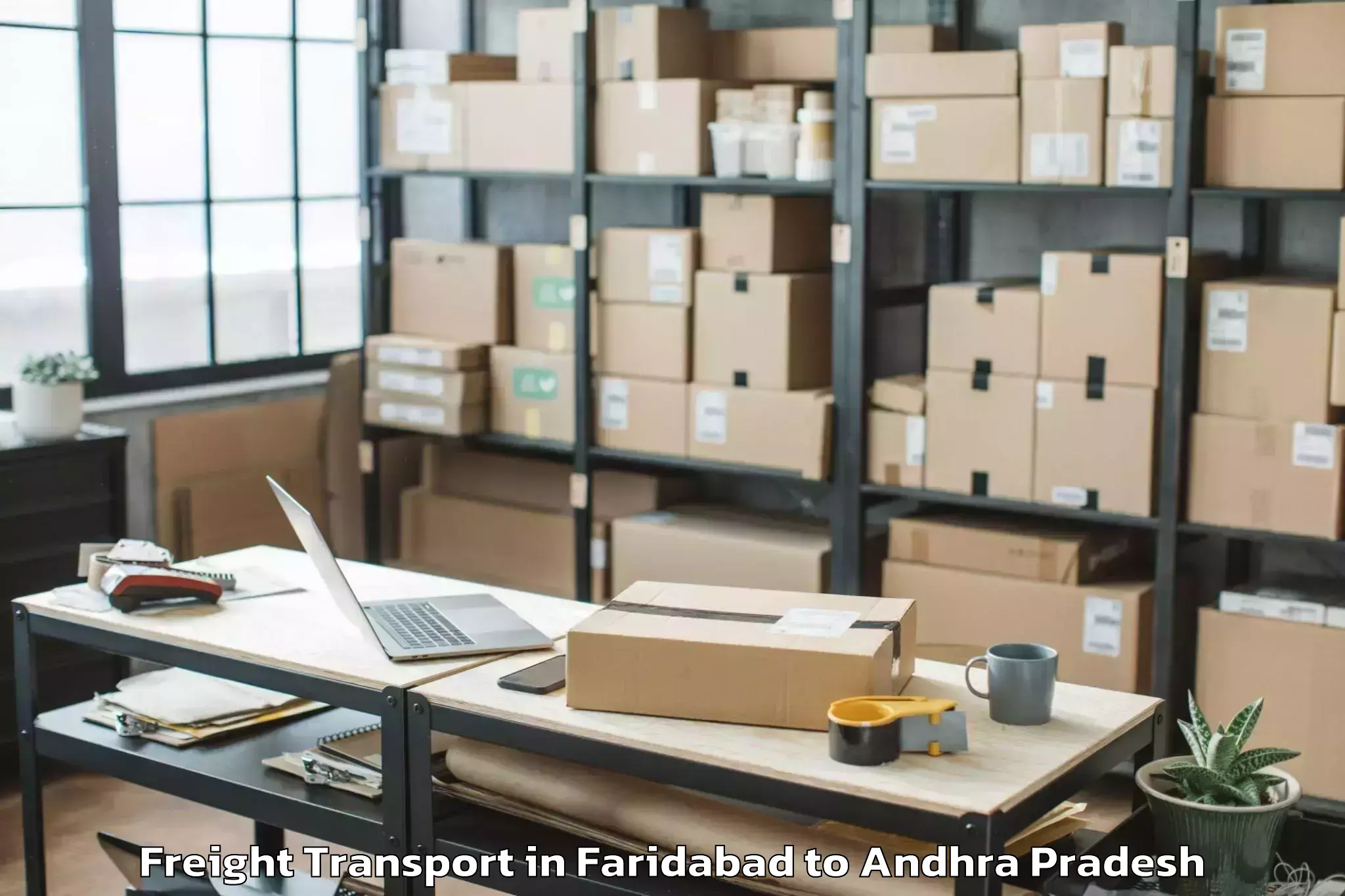 Quality Faridabad to Narasaraopeta Freight Transport